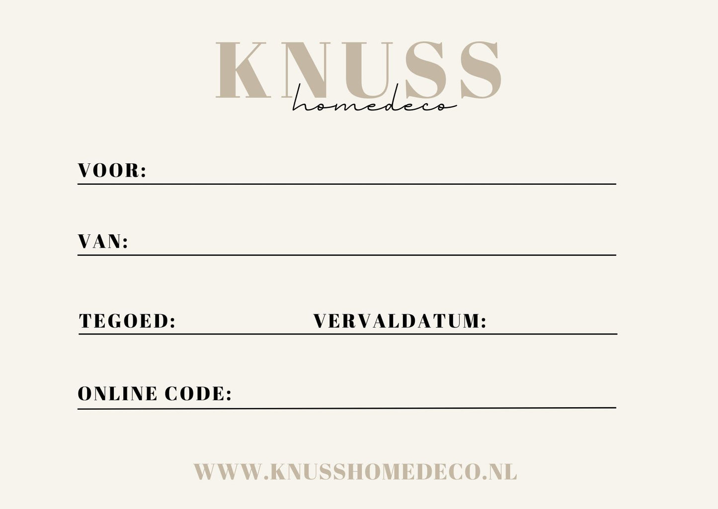 KNUSS giftcard