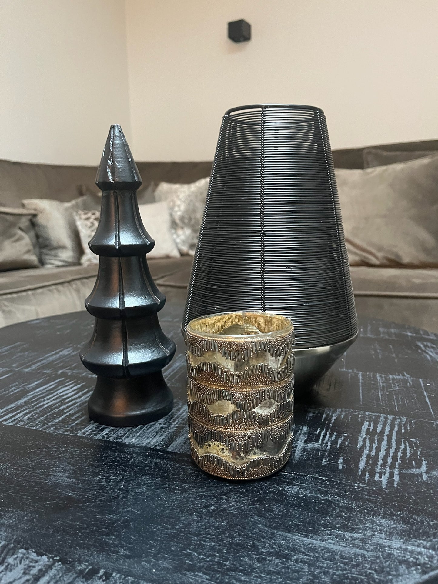 Christmas tree wood black