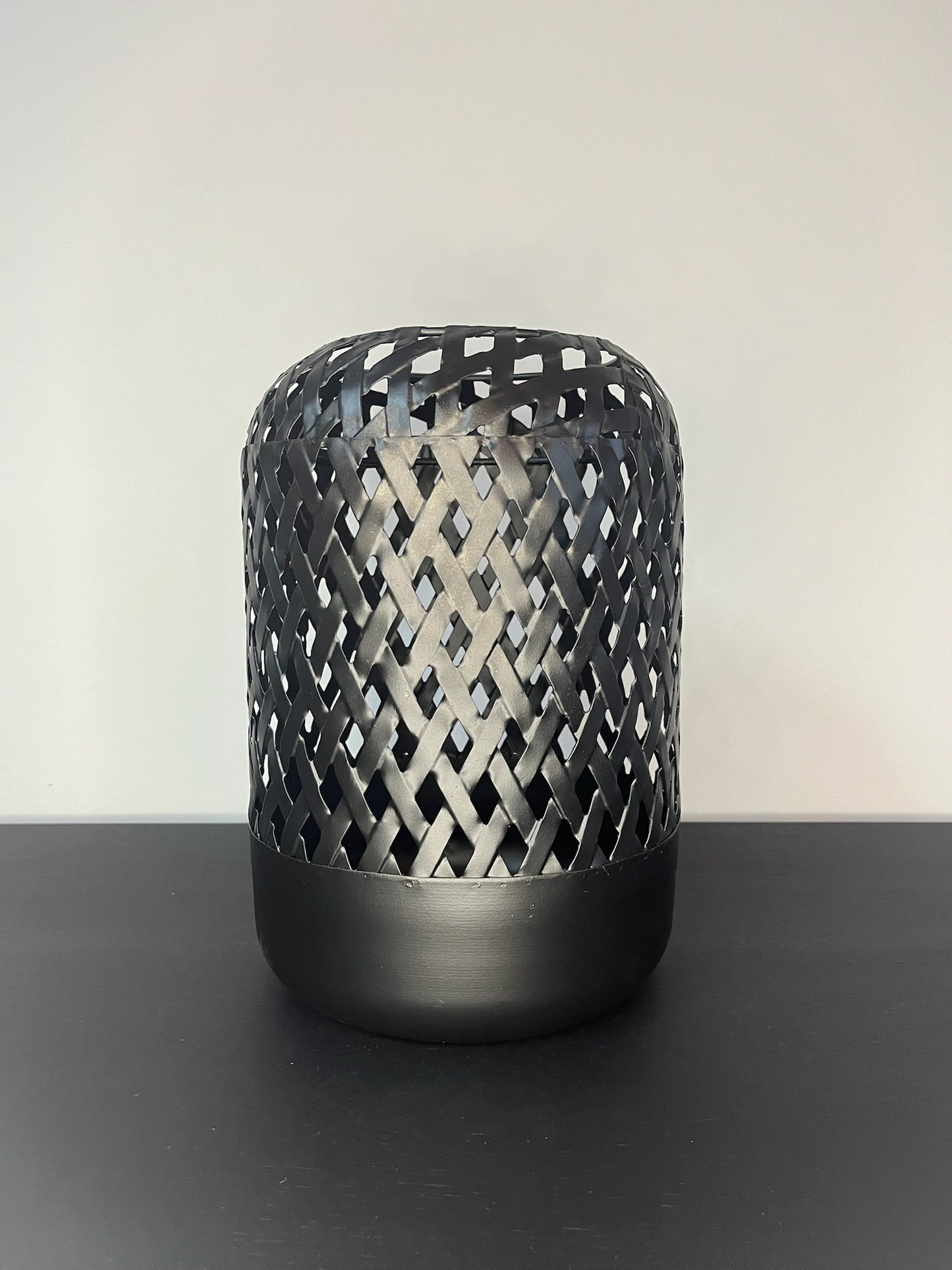 Metalen lantaarn zwart S