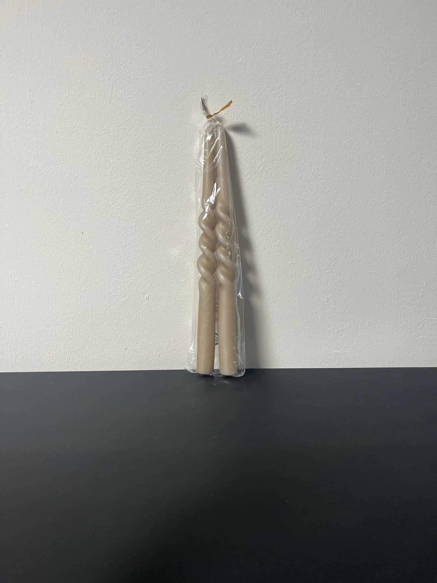 Twisted kaars taupe