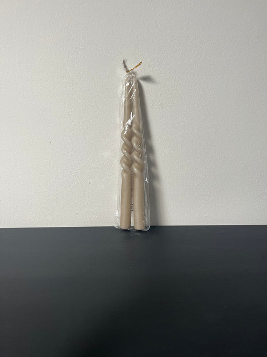 Twisted kaars taupe