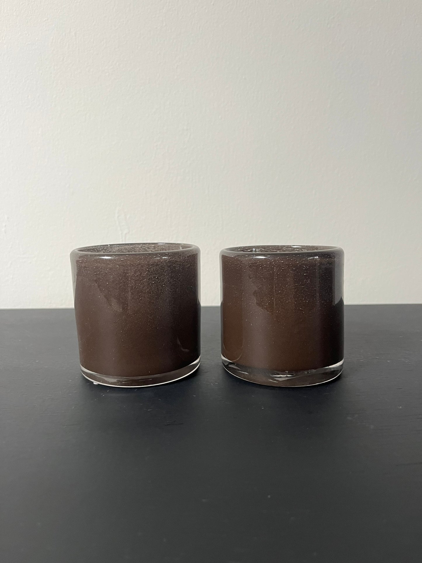 Theelicht glas bruin