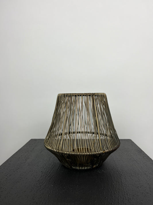 Theelicht goud zwart light&living M