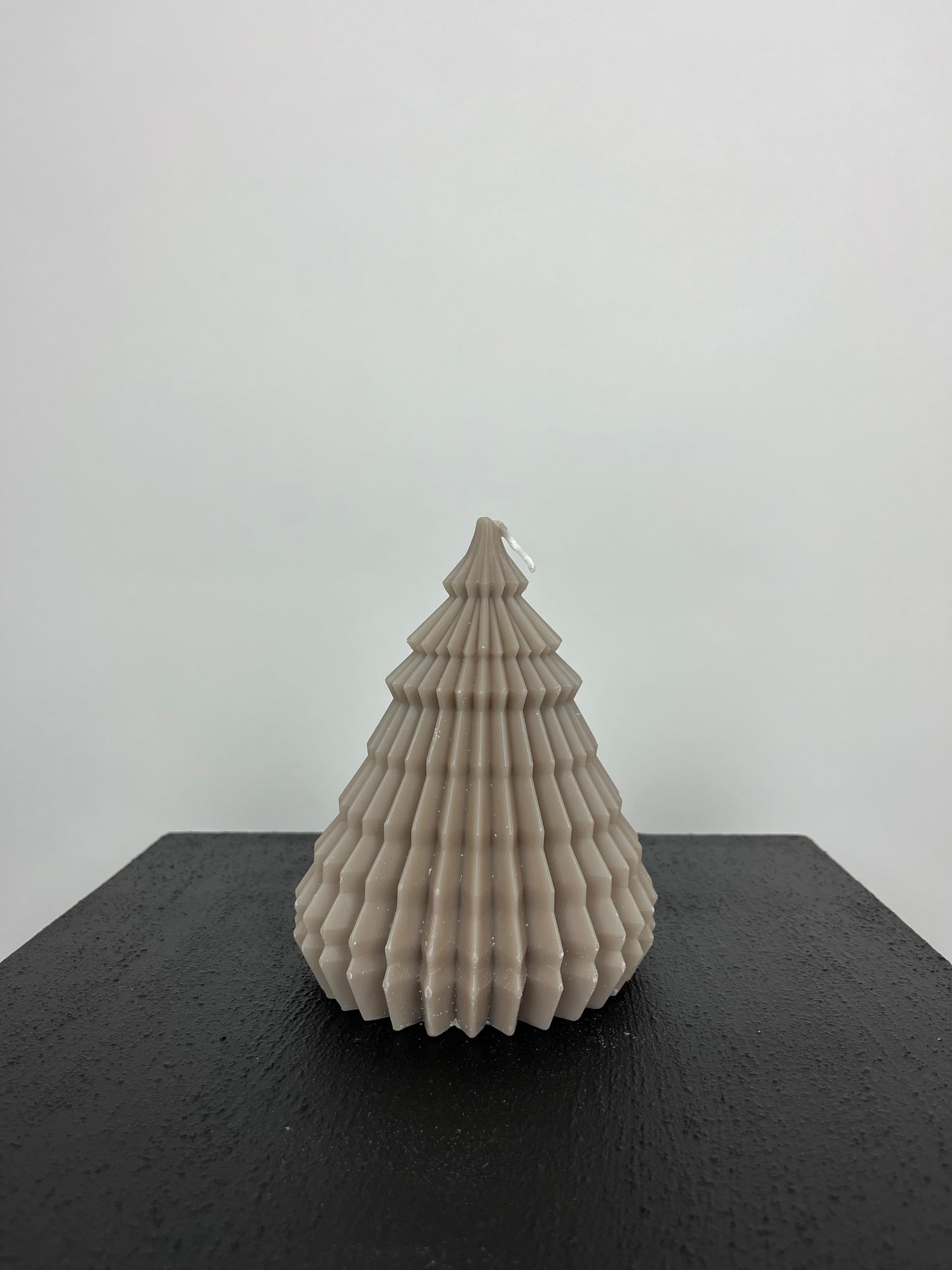Kerstboom kaars beige M