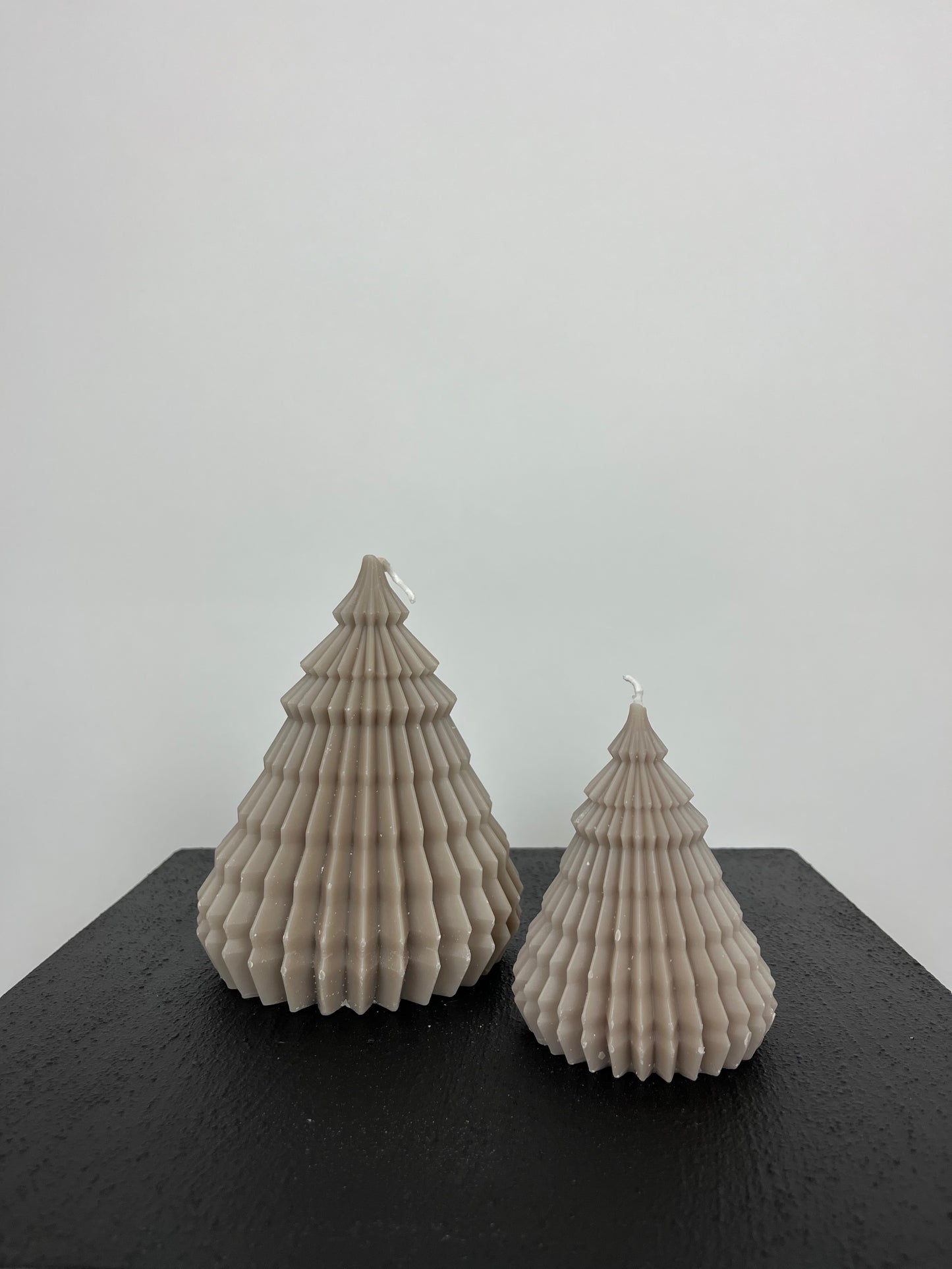 Kerstboom kaars beige M