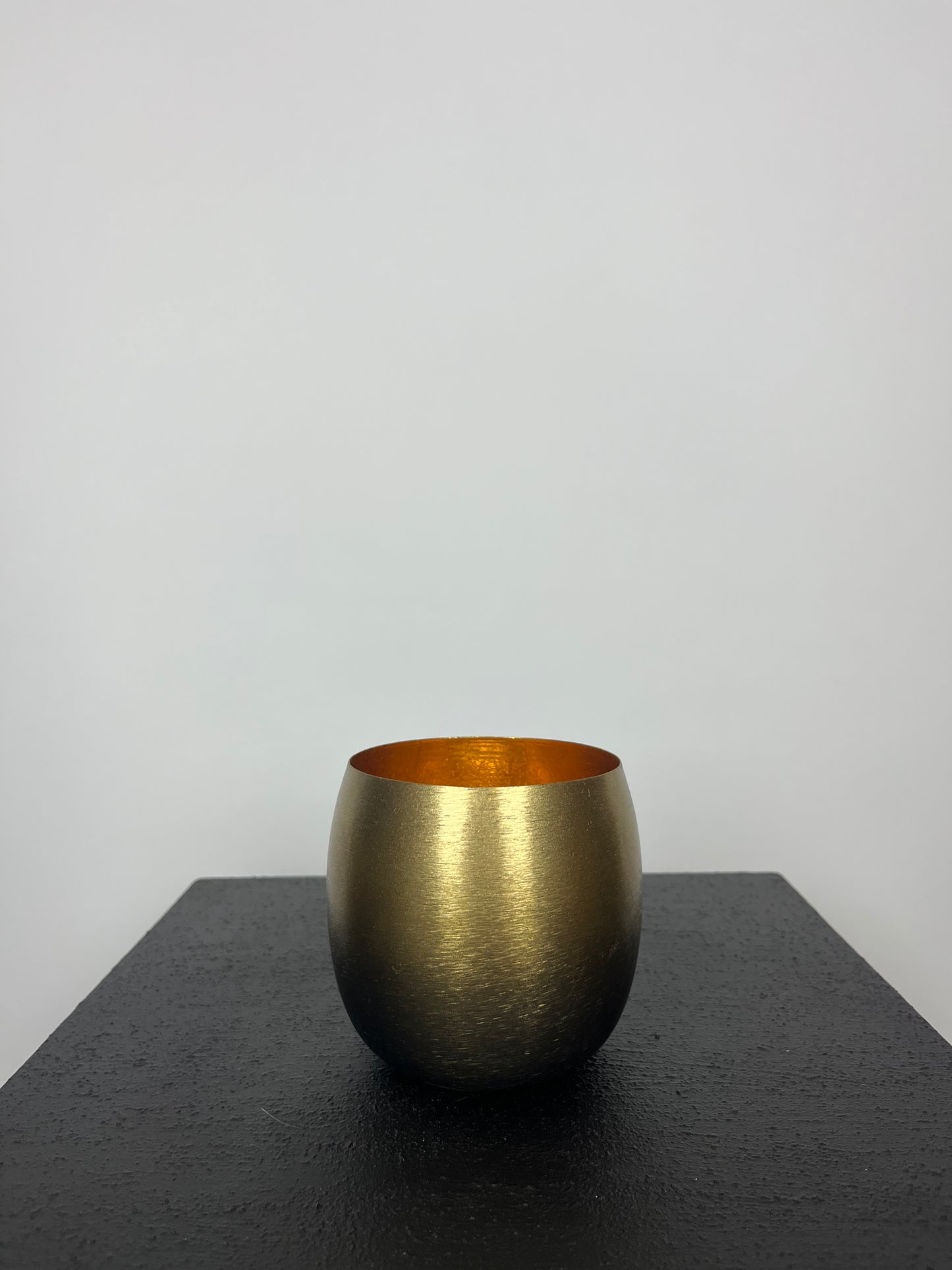 Theelicht goud/zwart M