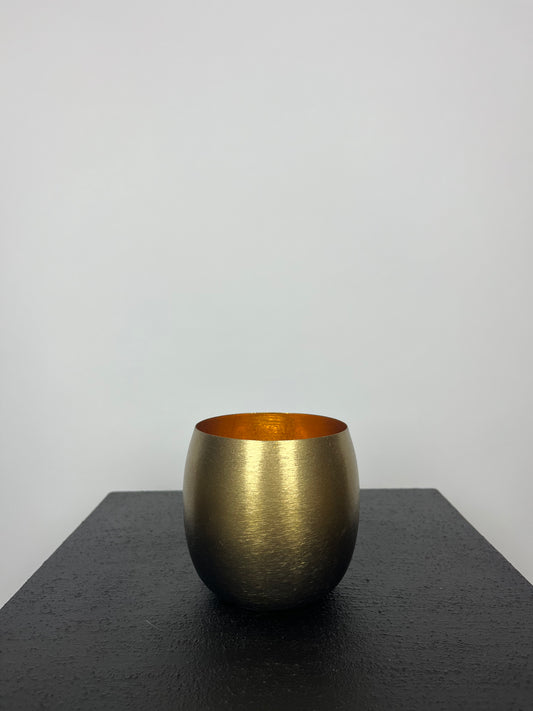 Theelicht goud/zwart M