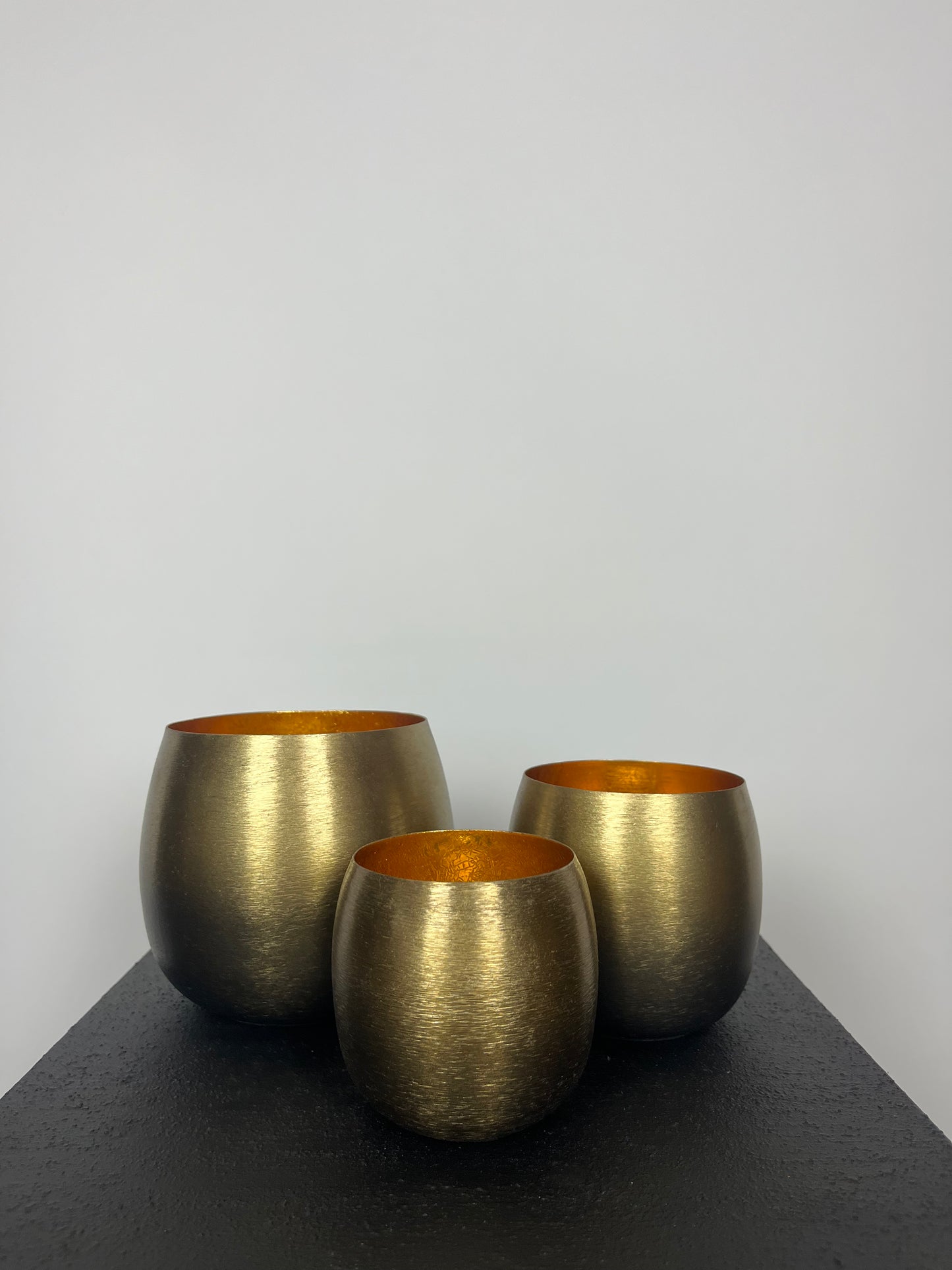 Theelicht goud/zwart M