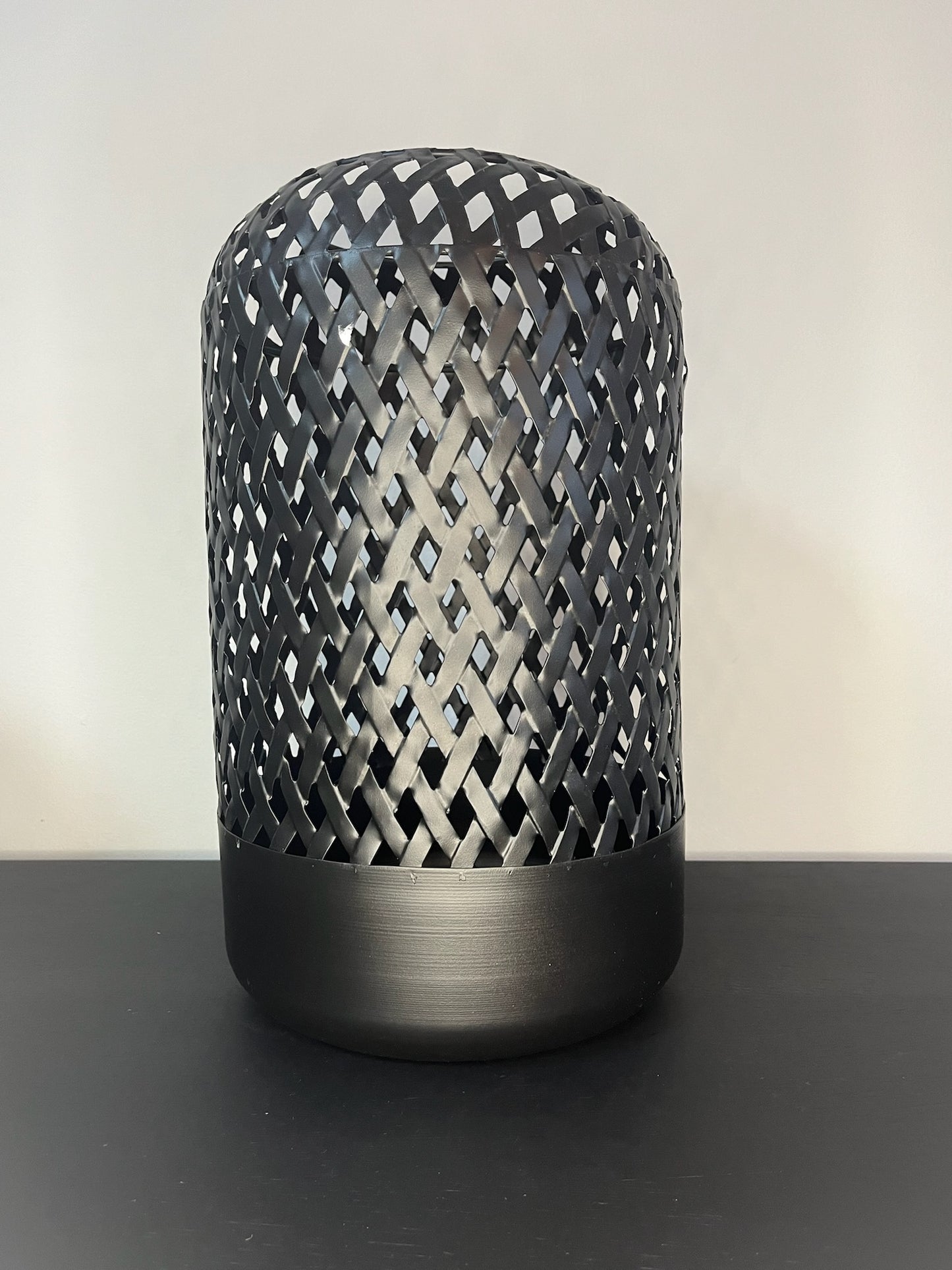 Metalen lantaarn zwart M