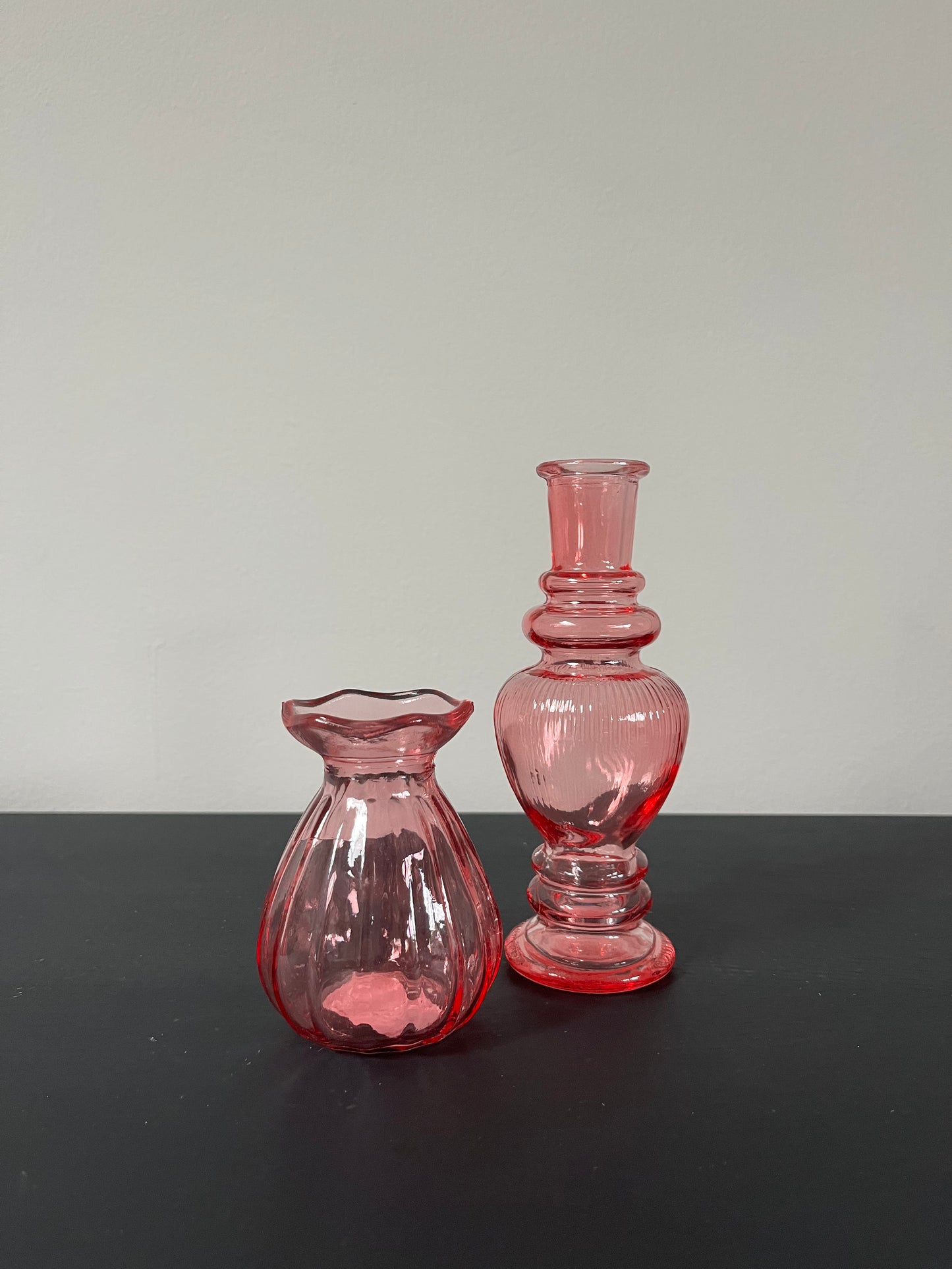 Mini vaasje ribbel roze