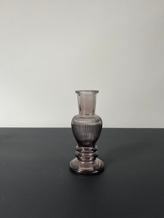 Mini vaasje ribbel zwart