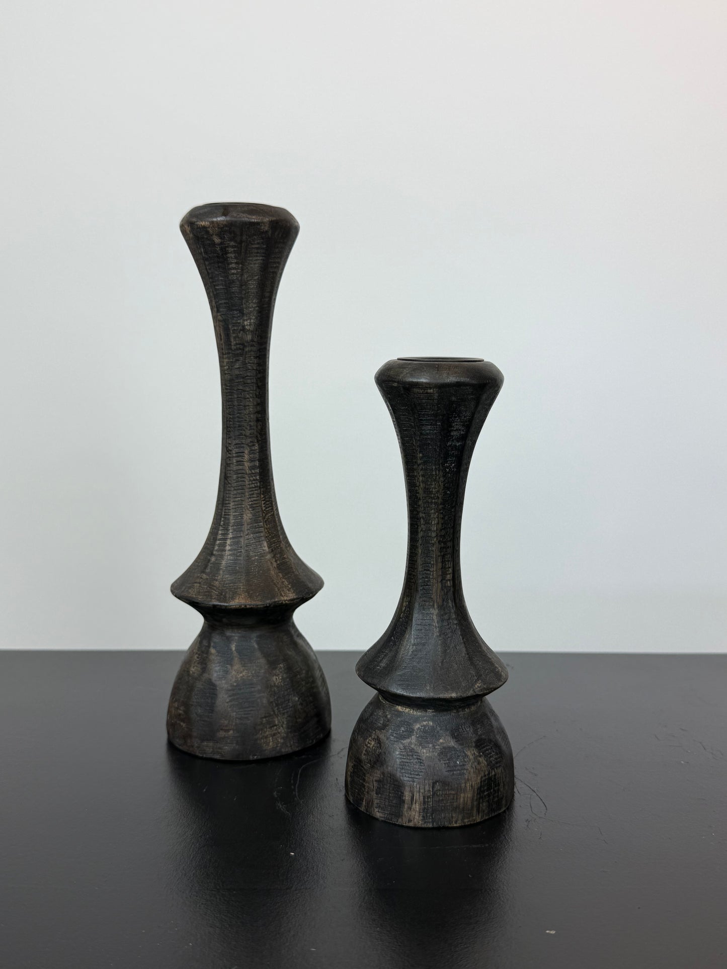 Houten kandelaar M