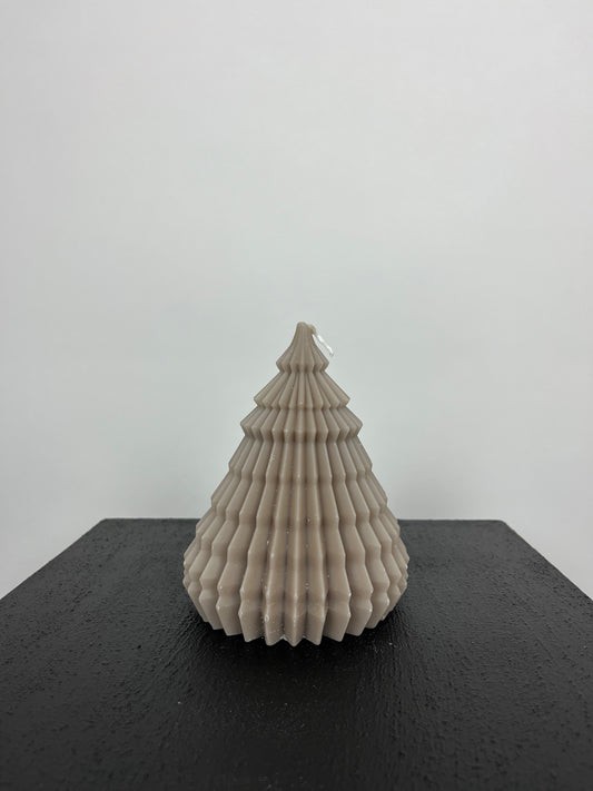 Kerstboom kaars beige M